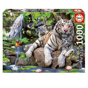 Educa Puzzle 1000 Parça Bengal White Tigers 14808