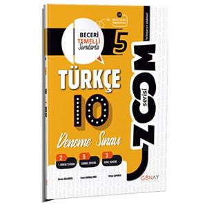 5 Sınıf Türkçe Zoom Serisi 10 Deneme Günay Yayınları