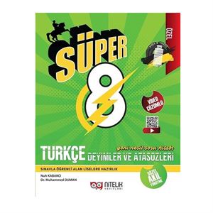 8 Sınıf LGS Türkçe Süper Deyimler ve Atasözleri Yeni Nesil Soru Kitabı Nitelik Yayınları
