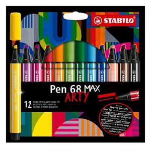 Stabilo Pen 68 MAX ARTY Keçe Uçlu Kalem 12 Renk 768/12-21