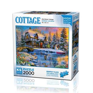 Ks Games Puzzle 2000 Parça Old Winter Cottage 22526