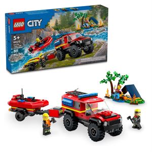 LEGO City 4X4 Kurtarma Botlu İtfaiye Kamyonu 60412