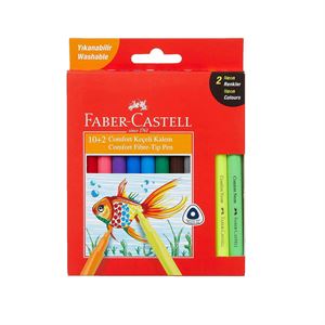 Faber-Castell Comfort Keçeli Kalem 10+2 Neon 5068155133000