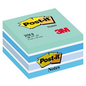 Post it Küp Yapışkanlı Not Kağıdı 76x76 mm Mavi Tonları 2028 B
